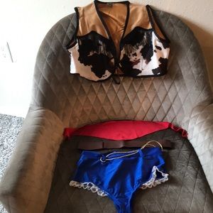 Giddy Up 4/piece Costume lingerie size s/m
